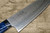 Takeshi Saji Special Japanese Chef's Bunka Knife 170mm with Gold-Brown Rope-Winded Handle Nomura Special 