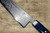 Daisuke Nishida Shirogami No.1 Damascus Japanese Chef's Gyuto Knife 210mm with Stabilized Karelian Birch Resin Handle [Blue] 