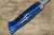 Daisuke Nishida Shirogami No.1 Damascus Japanese Chef's Gyuto Knife 210mm with Stabilized Karelian Birch Resin Handle [Blue] 