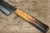 Satoshi Nakagawa Aogami #1 Damascus Kurouchi OK8B Japanese Chef's Kiritsuke-Gyuto Knife 240mm with Urushi Lacquered Oak Handle 
