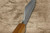 Satoshi Nakagawa Aogami #1 Damascus Kurouchi OK8B Japanese Chef's Kritsuke-Petty Knife(Utility) 150mm with Urushi Lacquered Oak Handle 