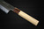 Satoshi Nakagawa Aogami #1 Damascus Kurouchi MB8W Japanese Chef's Kiritsuke-Gyuto Knife 210mm with White Buffalo Tsuba Octagonal Handle 