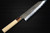 Satoshi Nakagawa Aogami #1 Damascus Kurouchi MB8W Japanese Chef's Bunka Knife 170mm with White Buffalo Tsuba Octagonal Handle 