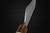 Satoshi Nakagawa Aogami #1 Damascus Kurouchi MB8W Japanese Chef's Bunka Knife 170mm with White Buffalo Tsuba Octagonal Handle 