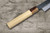 Satoshi Nakagawa Aogami #1 Kurouchi MB8W Japanese Chef's Petty Knife(Utility) 150mm with White Buffalo Tsuba Octagonal Handle 