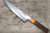 Satoshi Nakagawa Aogami #1 Migaki RS8M Japanese Chef's Gyuto Knife 240mm with Light-Brown-Ring Octagonal Handle 