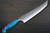 Yu Kurosaki HAP40 Japanese Chef's Sakimaru-Slicer(Sujihiki) 225mm with Blue-Turquoise Custom Handle Mukamura Model 