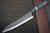 Yoshimi Kato R2 MINAMO Hammered STWA Japanese Chef's Gyuto Knife 210mm with Stabilized Hybrid Wood Handle [Light Blue - White&Black Rings] 