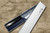 Sakai Takayuki 33-Layer VG10 Damascus Ebony Chef's Kengata-Santoku Knife 160mm with Full Ebony Handle 