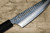 Sakai Takayuki 33-Layer VG10 Damascus Ebony Chef's Kengata-Santoku Knife 160mm with Full Ebony Handle 