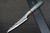 Yu Kurosaki R2(SG2) Hammered SENKO-EI WA STWG-AM Japanese Chef's Petty Knife(Utility) 130mm with Stabilized Hybrid Wood Handle [Light Gray - Amber Ring] 