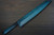 Yu Kurosaki R2(SG2) Hammered SENKO-EI WA INDIGO Japanese Chef's Slicer(Sujihiki) 240mm with Indigo-dyed Handle and Saya Sheath [AI-TENMOKU] 