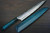 Yu Kurosaki R2(SG2) Hammered SENKO-EI WA INDIGO Japanese Chef's Slicer(Sujihiki) 240mm with Indigo-dyed Handle and Saya Sheath [AI-TENMOKU] 