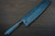 Yu Kurosaki R2(SG2) Hammered SENKO-EI WA INDIGO Japanese Chef's Bunka Knife 165mm with Indigo-dyed Handle and Saya Sheath [AI-TENMOKU] 