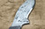 Takeshi Saji Aogami No.2 Damascus Japanese Chef's Chopper 105mm with Black String Handle Nishino Model 