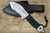 Takeshi Saji Aogami No.2 Damascus Japanese Chef's Chopper 105mm with Black String Handle Nishino Model 