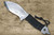 Takeshi Saji Aogami No.2 Damascus Japanese Chef's Chopper 105mm with Black String Handle Nishino Model 