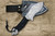 Takeshi Saji Aogami No.2 Damascus Japanese Chef's Chopper 105mm with Black String Handle Nishino Model 