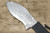 Takeshi Saji Aogami No.2 Damascus Japanese Chef's Chopper 105mm with Black String Handle Nishino Model 