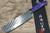 Takeshi Saji SPG-STRIX Mirror Hammered RC Japanese Chef's Nakiri(Vegetable) 180mm with Resin Custom Handle [Purple-White] 