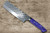 Takeshi Saji SPG-STRIX Mirror Hammered RC Japanese Chef's Nakiri(Vegetable) 180mm with Resin Custom Handle [Purple-White] 