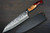 Yu Kurosaki R2(SG2) Damascus SHIZUKU Custom STWRC Japanese Chef's Bunka Knife 165mm with Stabilized Hybrid Wood Handle [Red] 