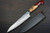 Yu Kurosaki R2(SG2) Damascus SHIZUKU Custom STWRC Japanese Chef's Petty Knife(Utility) 150mm with Stabilized Hybrid Wood Handle [Red] 