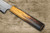 Nigara VG-XEOS Damascus Hammered OK8B Japanese Chef's Santoku Knife 180mm with Urushi Lacquered Oak Handle  Nigara VG-XEOS Damascus Hammered OK8B Japanese Chef's Santoku Knife 180mm with Urushi Lacquered Oak Handle