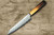Nigara VG-XEOS Damascus Hammered OK8B Japanese Chef's Petty Knife(Utility) 150mm with Urushi Lacquered Oak Handle 