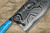 Keiichi Fujii AUS10 Nickel Damascus Custom TC Japanese Chef's Chinese Cooking Knife 200mm with Blue Turquoise Handle 