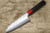 Nigara SPG-STRIX Damascus Hammered RS8R Japanese Chef's Santoku Knife 180mm with Red-Ring Rosewood Handle 