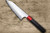 Nigara SPG-STRIX Damascus Hammered RS8R Japanese Chef's Santoku Knife 180mm with Red-Ring Rosewood Handle 
