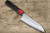 Nigara SPG-STRIX Damascus Hammered RS8R Japanese Chef's Santoku Knife 180mm with Red-Ring Rosewood Handle 
