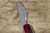 Nigara SPG-STRIX Damascus Hammered RS8R Japanese Chef's Petty Knife(Utility) 150mm with Red-Ring Rosewood Handle 