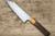 Nigara SPG-STRIX Damascus Hammered RS8M Japanese Chef's Bunka Knife 180mm with Light-Brown-Ring Rosewood Handle 