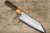Nigara SPG-STRIX Damascus Hammered RS8M Japanese Chef's Bunka Knife 180mm with Light-Brown-Ring Rosewood Handle 
