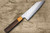 Nigara SPG-STRIX Damascus Hammered RS8M Japanese Chef's Bunka Knife 180mm with Light-Brown-Ring Rosewood Handle 