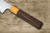 Nigara SPG-STRIX Damascus Hammered RS8M Japanese Chef's Bunka Knife 180mm with Light-Brown-Ring Rosewood Handle 