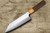 Nigara SPG-STRIX Damascus Hammered RS8M Japanese Chef's Bunka Knife 180mm with Light-Brown-Ring Rosewood Handle 
