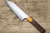 Nigara SPG-STRIX Damascus Hammered RS8M Japanese Chef's Bunka Knife 180mm with Light-Brown-Ring Rosewood Handle 
