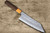 Nigara SPG-STRIX Damascus Hammered RS8M Japanese Chef's Bunka Knife 180mm with Light-Brown-Ring Rosewood Handle 