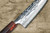 Yu Kurosaki R2(SG2) Hammered JUHYO WA RS8H Japanese Chef's Santoku Knife 170mm with Brown-Ring Octagonal Handle 