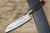 Yu Kurosaki R2(SG2) Hammered JUHYO WA RS8H Japanese Chef's Santoku Knife 170mm with Brown-Ring Octagonal Handle 