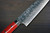 Takeshi Saji R2 Diamond Finish Damascus MCRB-NNM Japanese Chef's Gyuto Knife 210mm with Dark-Red Micarta Handle Nomura Special 