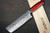 Takeshi Saji R2 Diamond Finish Damascus MCRB-NNM Japanese Chef's Nakiri(Vegetable) 170mm with Dark-Red Micarta Handle Nomura Special 