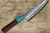 Yu Kurosaki R2(SG2) Hammered SENKO-EI WA RSTCA Japanese Chef's Bunka Knife 165mm with Blue Turquoise & Rosewood Handle  Yu Kurosaki R2(SG2) Hammered SENKO-EI WA RSTCA Japanese Chef's Bunka Knife 165mm with Blue Turquoise & Rosewood Handle