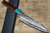 Yu Kurosaki R2(SG2) Hammered SENKO-EI WA RSTCA Japanese Chef's Bunka Knife 165mm with Blue Turquoise & Rosewood Handle 