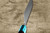 Yu Kurosaki R2(SG2) Hammered SENKO-EI WA RSTCA Japanese Chef's Nakiri(Vegetable) 165mm with Blue Turquoise & Rosewood Handle 