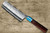 Yu Kurosaki R2(SG2) Hammered SENKO-EI WA RSTCA Japanese Chef's Nakiri(Vegetable) 165mm with Blue Turquoise & Rosewood Handle 