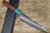Yu Kurosaki R2(SG2) Hammered SENKO-EI WA RSTCA Japanese Chef's Petty Knife(Utility) 130mm with Blue Turquoise & Rosewood Handle 